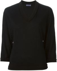 Женский черный свитер с v-образным вырезом от Ungaro