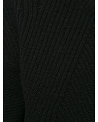 Женский черный свитер с v-образным вырезом от Anrealage