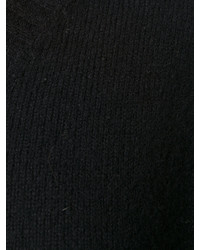 Женский черный свитер с v-образным вырезом от Jucca