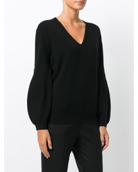 Женский черный свитер с v-образным вырезом от Tom Ford