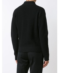 Мужской черный свитер с v-образным вырезом от Lemaire