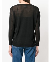 Женский черный свитер с v-образным вырезом от Blanca