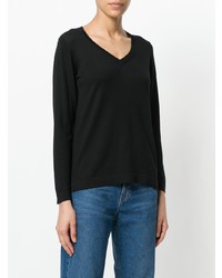 Женский черный свитер с v-образным вырезом от Blanca