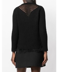 Женский черный свитер с v-образным вырезом от Twin-Set