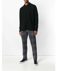 Мужской черный свитер с v-образным вырезом от Stephan Schneider