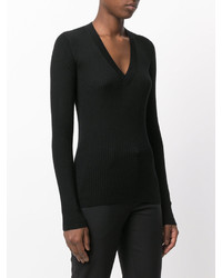Женский черный свитер с v-образным вырезом от Joseph