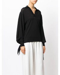 Женский черный свитер с v-образным вырезом от Neil Barrett