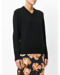 Женский черный свитер с v-образным вырезом от Joseph