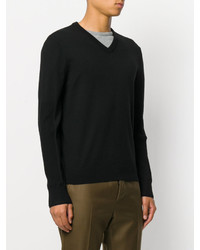 Мужской черный свитер с v-образным вырезом от Joseph