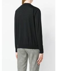 Женский черный свитер с v-образным вырезом от Roberto Collina