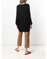 Женский черный свитер с v-образным вырезом от Twin-Set