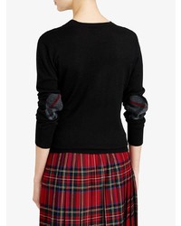 Женский черный свитер с v-образным вырезом от Burberry