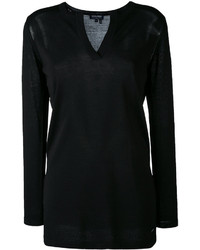 Женский черный свитер с v-образным вырезом от Woolrich