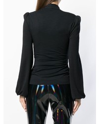 Женский черный свитер с v-образным вырезом от Plein Sud