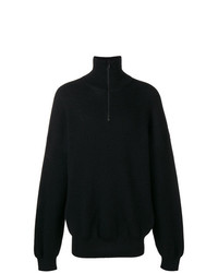 Мужской черный свитер с воротником на молнии от Balenciaga