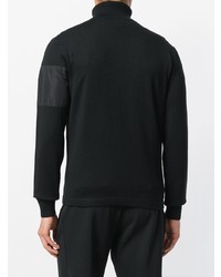 Мужской черный свитер с воротником на молнии от Prada