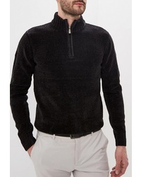 Мужской черный свитер с воротником на молнии от Kensington Eastside