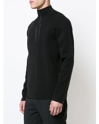 Мужской черный свитер с воротником на молнии от Aztech Mountain