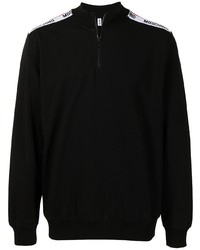 Мужской черный свитер с воротником на молнии от Moschino