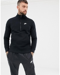 Мужской черный свитер с воротником на молнии от Nike
