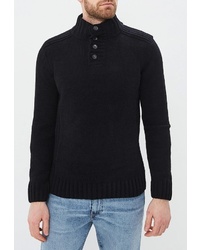 Черный свитер с воротником на пуговицах от Kensington Eastside