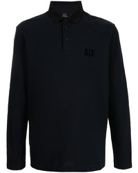 Мужской черный свитер с воротником поло от Armani Exchange
