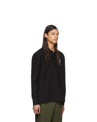 Мужской черный свитер с воротником поло от Burberry