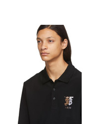 Мужской черный свитер с воротником поло от Burberry