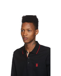 Мужской черный свитер с воротником поло от Burberry