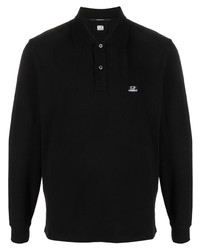 Мужской черный свитер с воротником поло от C.P. Company