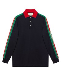 Мужской черный свитер с воротником поло от Gucci