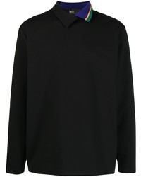 Мужской черный свитер с воротником поло от Kolor