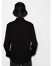 Мужской черный свитер с воротником поло от Lacoste