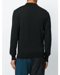 Мужской черный свитер с воротником поло от Vivienne Westwood