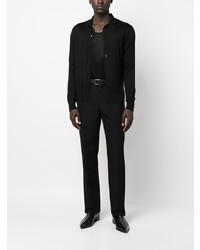 Мужской черный свитер с воротником поло от Dolce & Gabbana