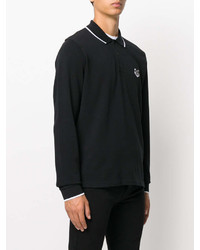 Мужской черный свитер с воротником поло от Kenzo