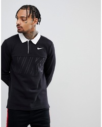 Мужской черный свитер с воротником поло от Nike SB