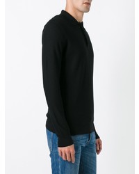 Мужской черный свитер с воротником поло от Fashion Clinic Timeless