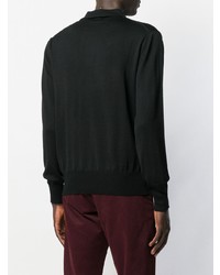 Мужской черный свитер с воротником поло от Vivienne Westwood