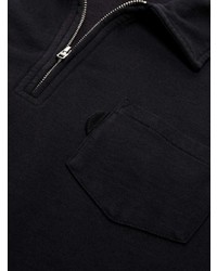 Мужской черный свитер с воротником поло от YMC