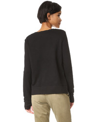 Женский черный свитер с вышивкой от Pam & Gela