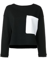 Женский черный свитер с геометрическим рисунком от Dondup