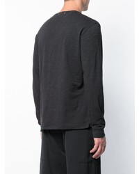 Черный свитер с горловиной на пуговицах от Alex Mill
