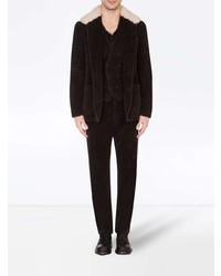 Черный свитер с горловиной на пуговицах от Dolce & Gabbana