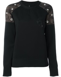 Женский черный свитер с камуфляжным принтом от Versus