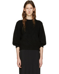 Женский черный свитер с круглым вырезом из мохера от 3.1 Phillip Lim