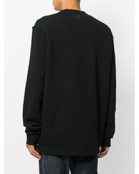 Мужской черный свитер с круглым вырезом с принтом от Loewe