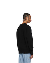 Мужской черный свитер с круглым вырезом с принтом от Aimé Leon Dore