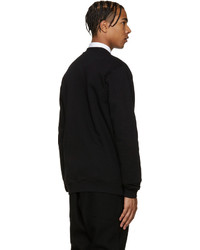 Мужской черный свитер с круглым вырезом с принтом от Versus