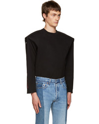 Мужской черный свитер с круглым вырезом с принтом от Vetements